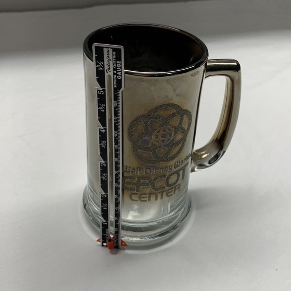 Vintage Rare Walt Disney World Epcot Mirror Glass Mug - Picture 2 of 5